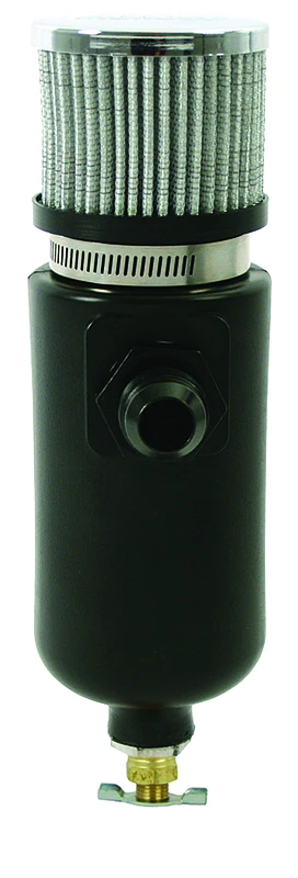 Moroso Breather Tank/Catch Can mit -12AN Anschluss – Schwarz Polyethylen