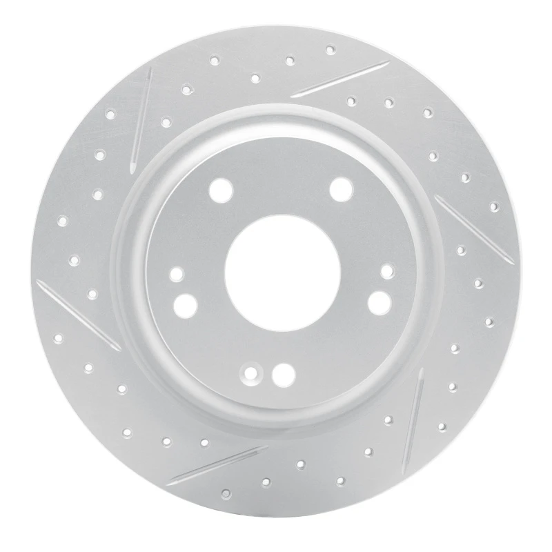 DFC 17-20 Honda Civic Coupe Rear Left Drilled & Slotted Geoperformance Rotor