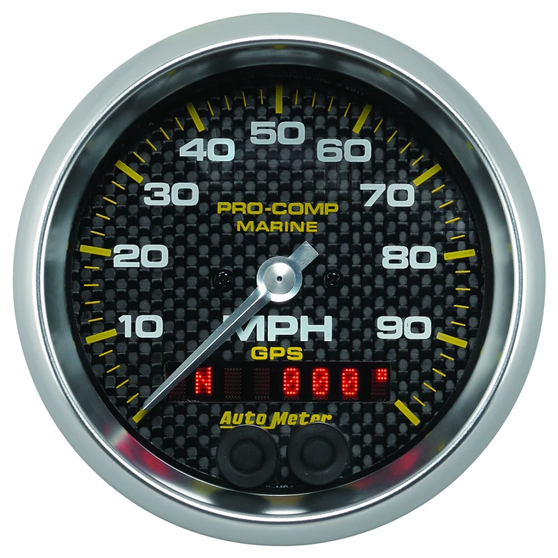Autometer Marine Carbon Fiber 3-3/8 Zoll 100MPH GPS Geschwindigkeitsmesser