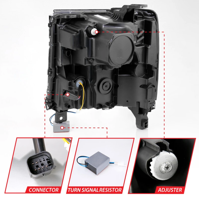 ANZO Full LED Projector Headlights for 2016-2018 Chevy Silverado 1500