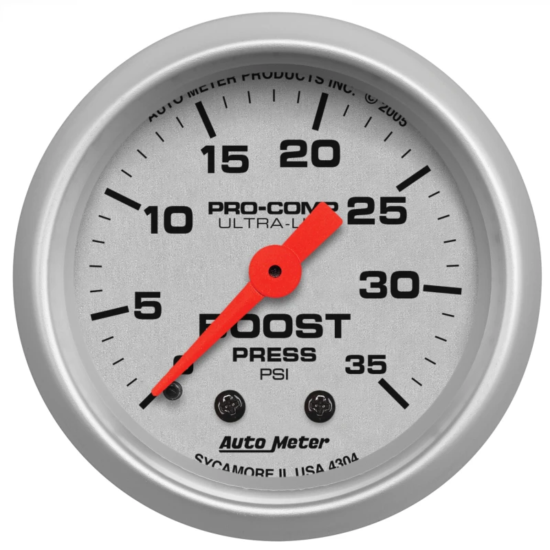 Autometer Ultra-Lite 52mm 35 PSI Mechanical  Boost Gauge