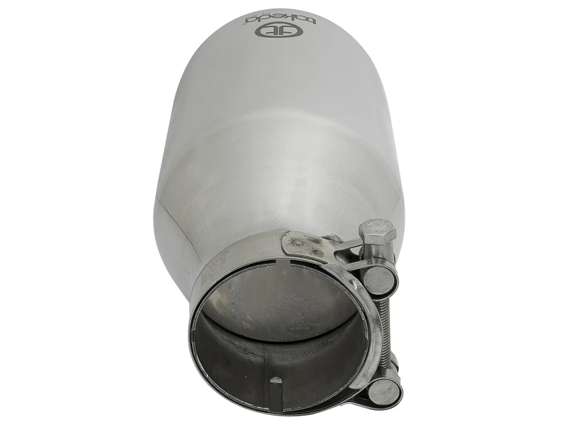 aFe Takeda 304 Edelstahl-Klemm-Endrohr 2,5 Zoll Einlass / 4,5 Zoll Auslass / 9 Zoll L - Poliert