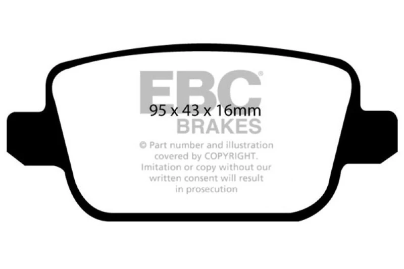EBC Bluestuff NDX Hintere Bremsbeläge für 2006+ Volvo S80 3.2