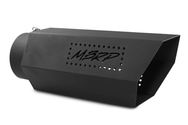 MBRP Universaler Hex-Tip 5 Zoll Einlass 16 Zoll Länge ohne Logo - Schwarz beschichtet