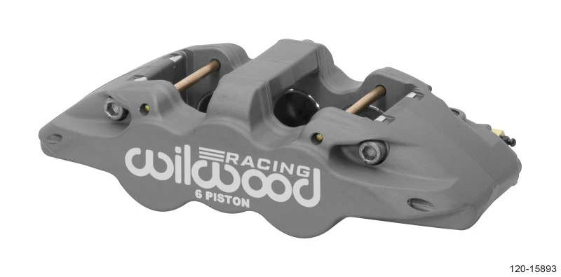 Wilwood Caliper-Aero6-R/H - Black Anodize (.80 Thk Pad) 1.75/1.38/1.38in Pistons.810in Disc