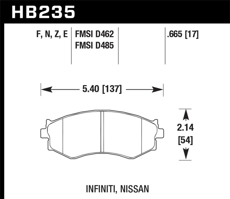 hawk-performance_HB235E.665-679341becdd4a Hawk 91-96 Infiniti G20/ Nissan 240SX/ Sentra HPS Straßenbremsbeläge vorne
