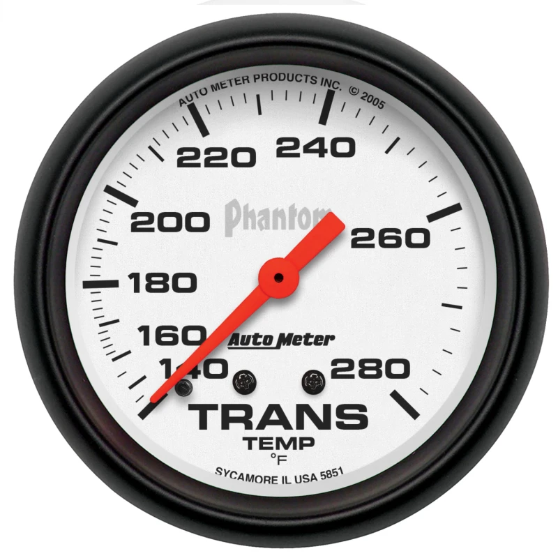 AutoMeter Gauge Transmission Temp 2-5/8in. 140-280 Deg. F Mechanical Phantom