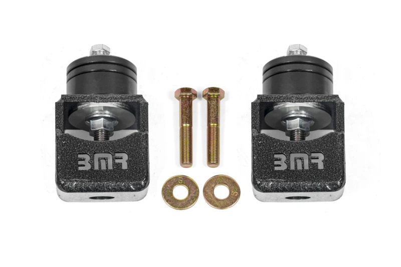BMR Chevy SS and Pontiac G8 Motor Mount Kit (Solid Bushings) Black Hammertone