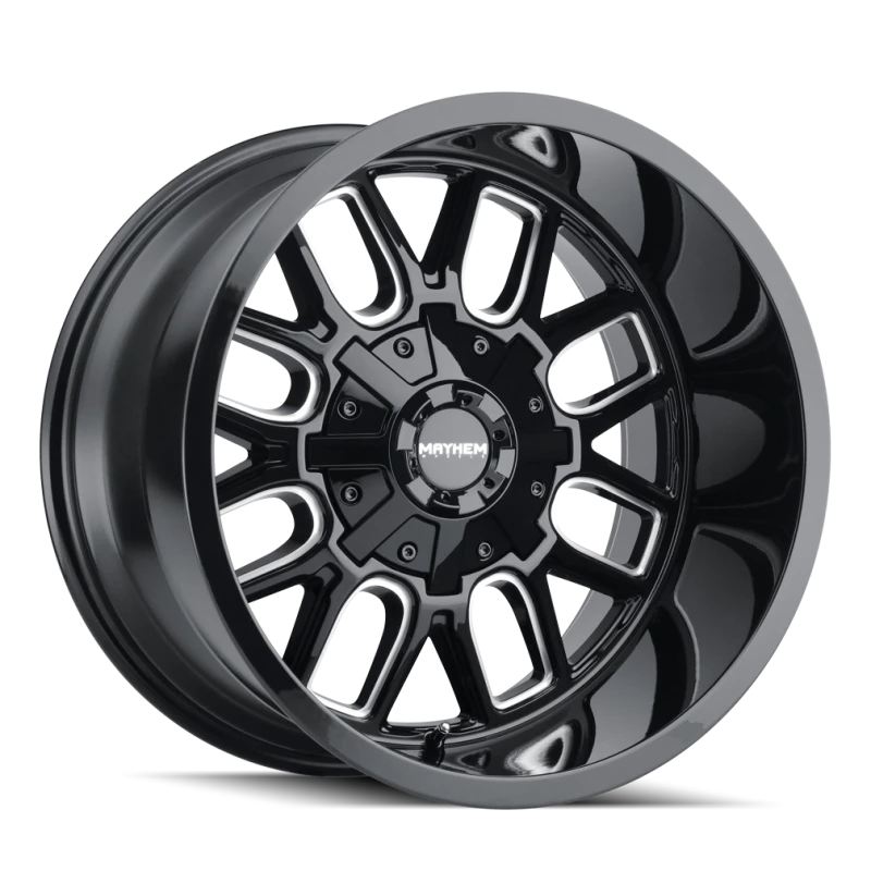 Mayhem 8107 Cogent 20x9 / 6x135 BP / 18mm Offset / 106mm Hub Black w/ Milled Spokes Wheel