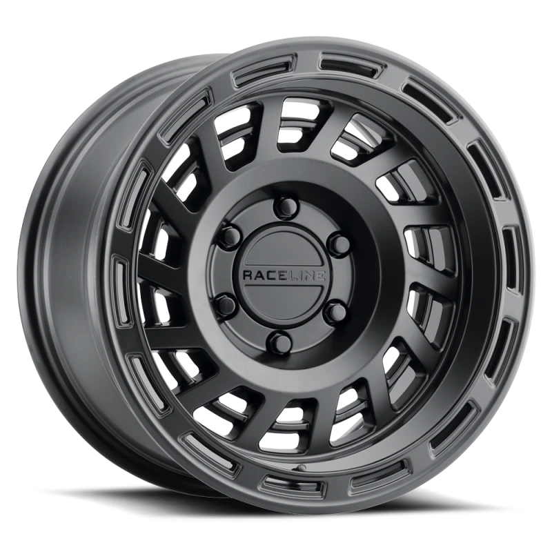 Raceline 957B Halo 17x8.5in / 6x139.7 BP / 0mm Offset / 106.1mm Bore - Satin Black Wheel