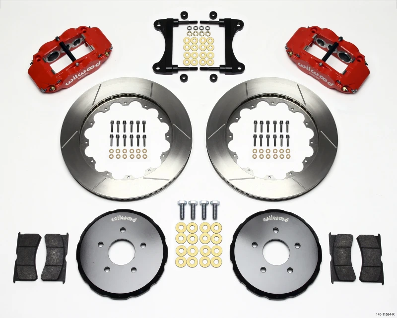 Wilwood Narrow Superlite 6R Vordere Hut Kit 14,00 Zoll Rot Nissan 370Z/Fiti G37