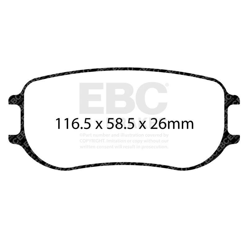 EBC Racing Porsche 991 GT3 Cup (PFC Brakes 28/26mm) Rear RP-X Racing Brake Pads