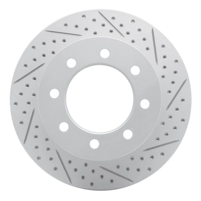 DFC 03-08 Dodge Ram 3500 Front Right Drilled & Slotted Geoperformance Rotor