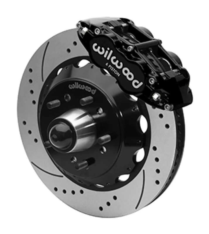 Wilwood 88-98 GMC C1500 Schmiedeteile Narrow Superlite 6R Big Brake Vordere Bremse Kit (Nabe) - Schwarz Pulver