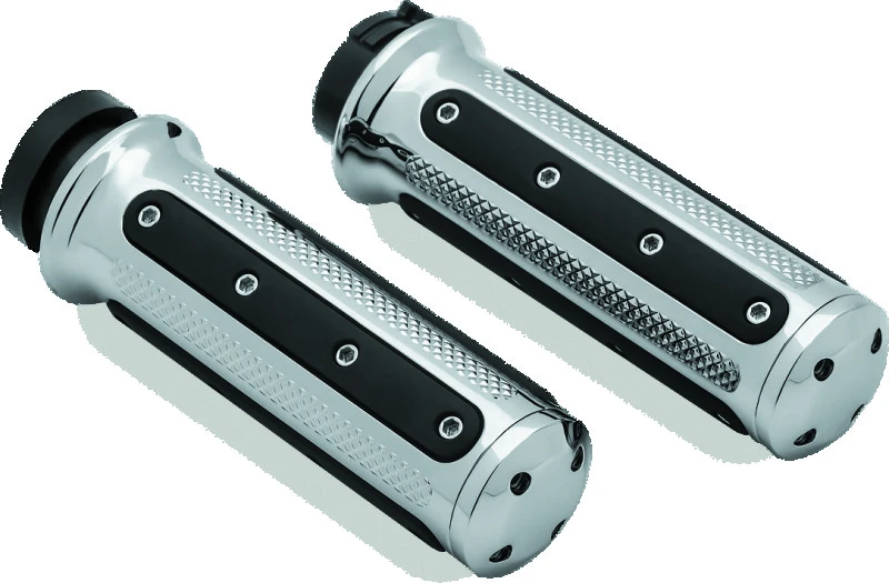 Kuryakyn Heavy Industry Grips Dual Cable Chrome