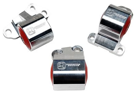 Innovative Motorhalterungen aus schwarzem Aluminium für 92-95 Civic B/D Serie mit 85A Buchsen (2 Bolzen)
