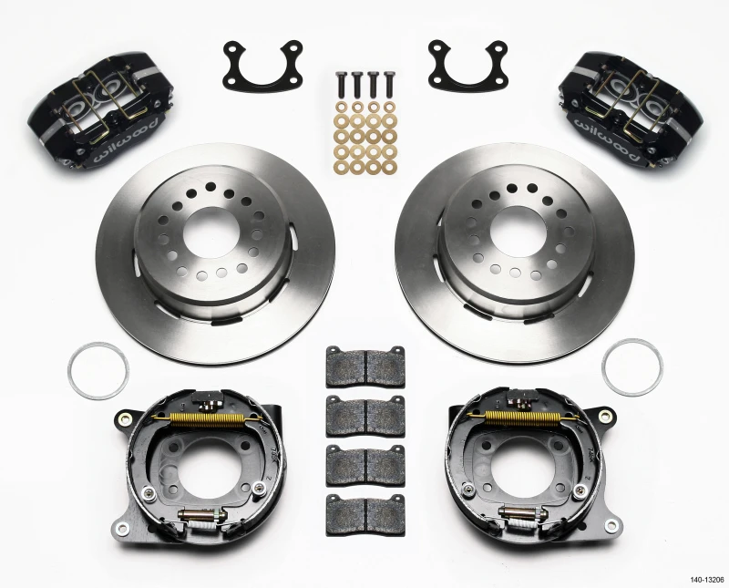 Wilwood Dynapro Dust-Boot P/S Park Brake Kit Small Ford 2.50in Offset