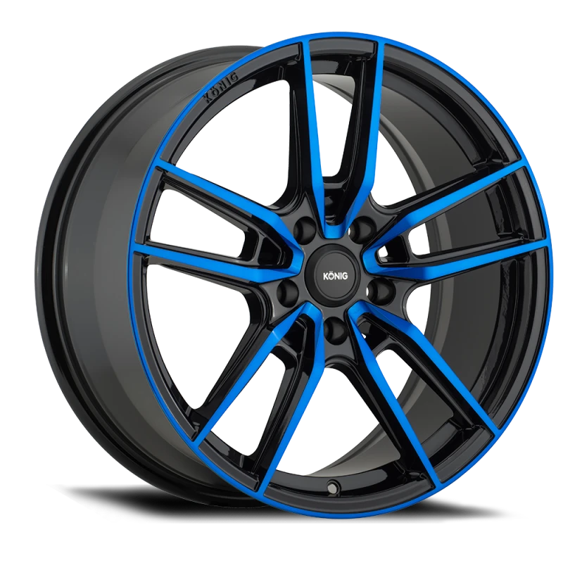 Konig Myth 19x8.5 5x114.3 ET40 Gloss Black w/ Blue Tinted Clearcoat