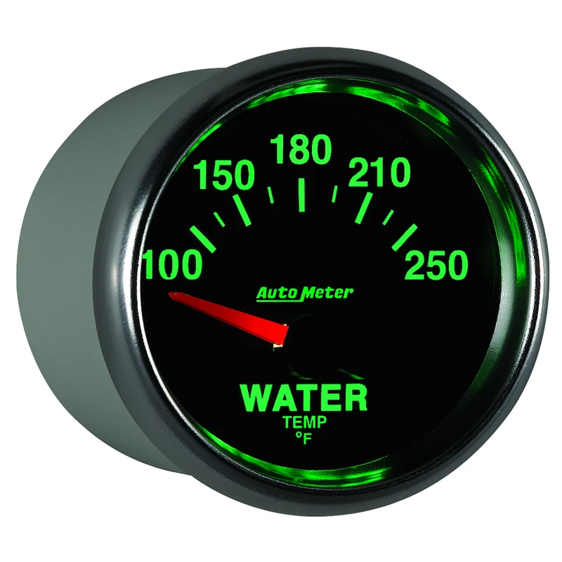 Autometer GS 52mm 100-250 Deg F Short Sweep Electronic Water Temperature Gauge