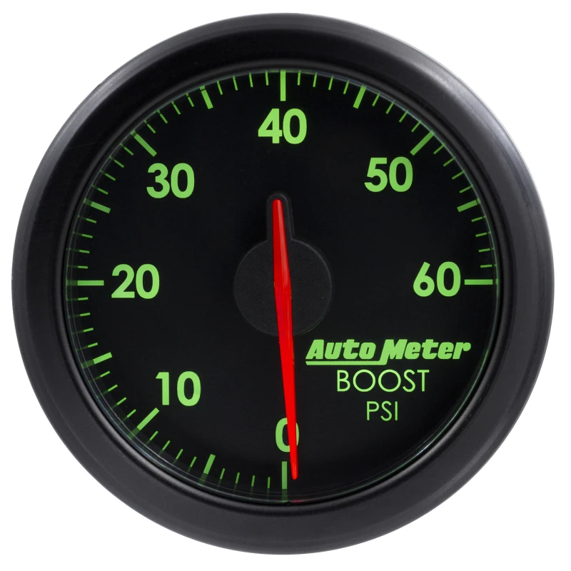 Autometer Airdrive 2-1/6in Boost Gauge 0-60 PSI - Black