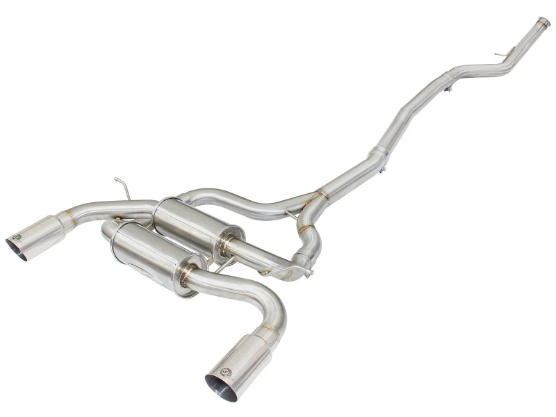aFe MACHForce XP SS-304 Polierte Spitze 2,5 Zoll Durchmesser Kat Abgasanlage 12-14 BMW 335i (F30) 3,0L (t)