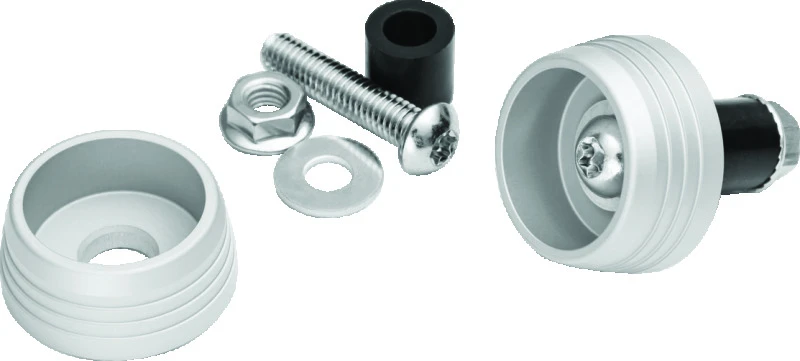 Kuryakyn Lodestar Front Axle Sliders Silber