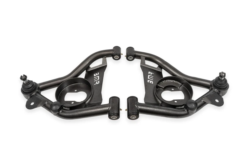 BMR 78-87 GM G-Body A-Arms Lower Delrin Bushings Std Ball Joint - Black Hammertone
