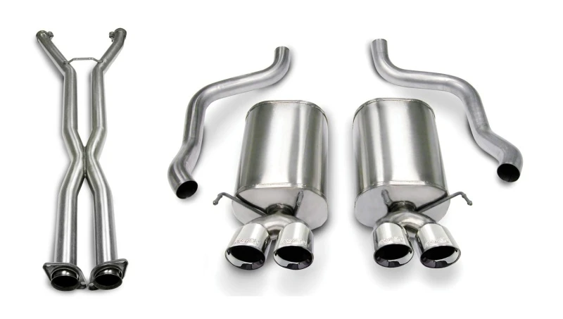 Corsa 07-08 Corvette 2.5in. Sport Series Cat-Back Dual Rear Exit with Twin 3.5in. Polished Tips