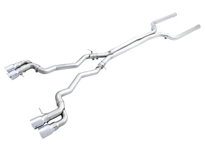 AWE Tuning 18-19 BMW M5 (F90) 4.4T AWD Kat-Endschalldämpfer - Track Edition (Chrome-Silber Spitzen)