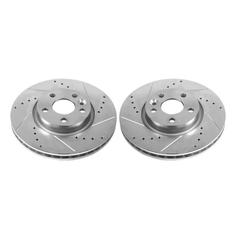 Power Stop 12-15 Land Rover Range Rover Evoque Front Evolution Drilled & Slotted Rotors - Pair