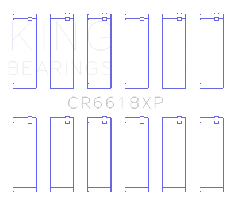 King Engine Bearings Chevrolet 200/229ci XP Series Connecting Rod Bearing Set