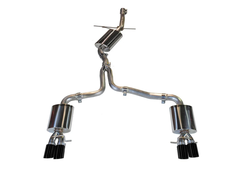 AWE Tuning Audi B8 A4 Touring Edition Auspuff - Quad Tip Diamant Schwarz Tips