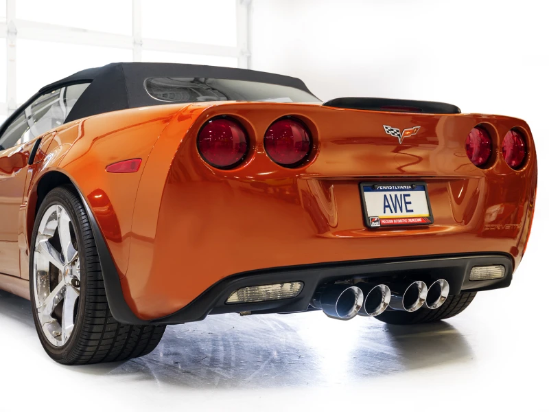 AWE Tuning 05-07 C6 Chevrolet Corvette 6.0L Touring Edition Axleback Exhaust w/ Chrome Silver Tips