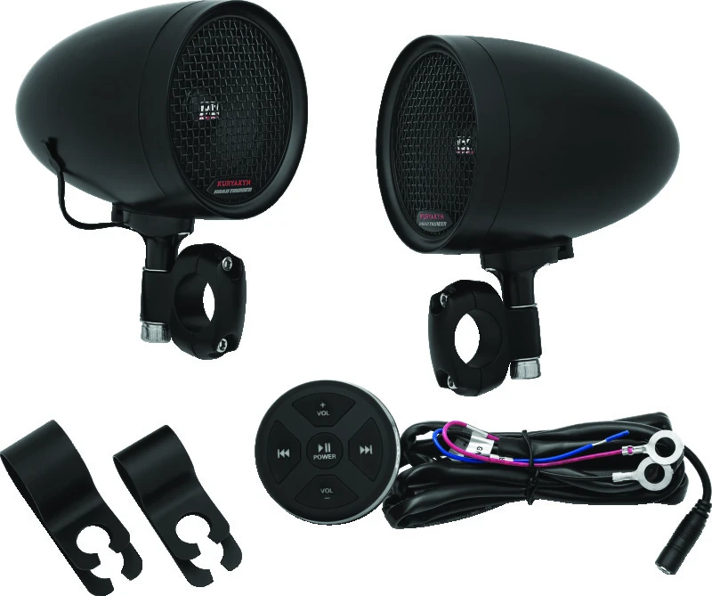 Kuryakyn Road Thunder Speaker Pods Bluetooth Audio Controller Schwarz