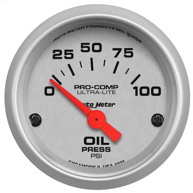 Autometer Ultra-Lite 52mm 0-100 PSI Electronic Oil Pressure Gauge