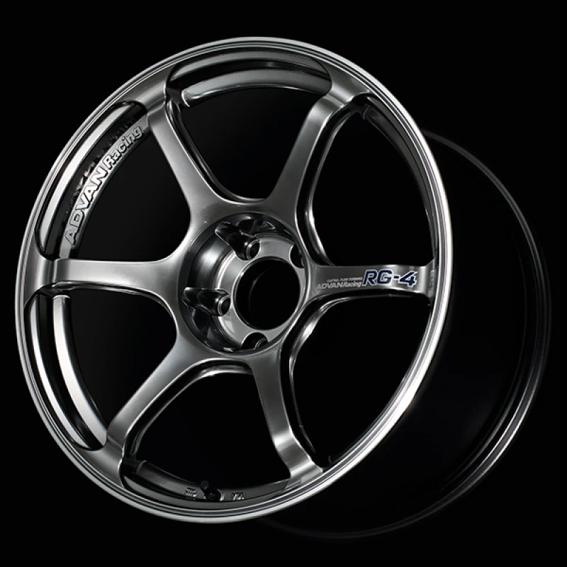 Advan RG-4 17x8.0 / +45 Offset / 5x114.3 / 73mm Bore / Racing Hyper Black and Ring