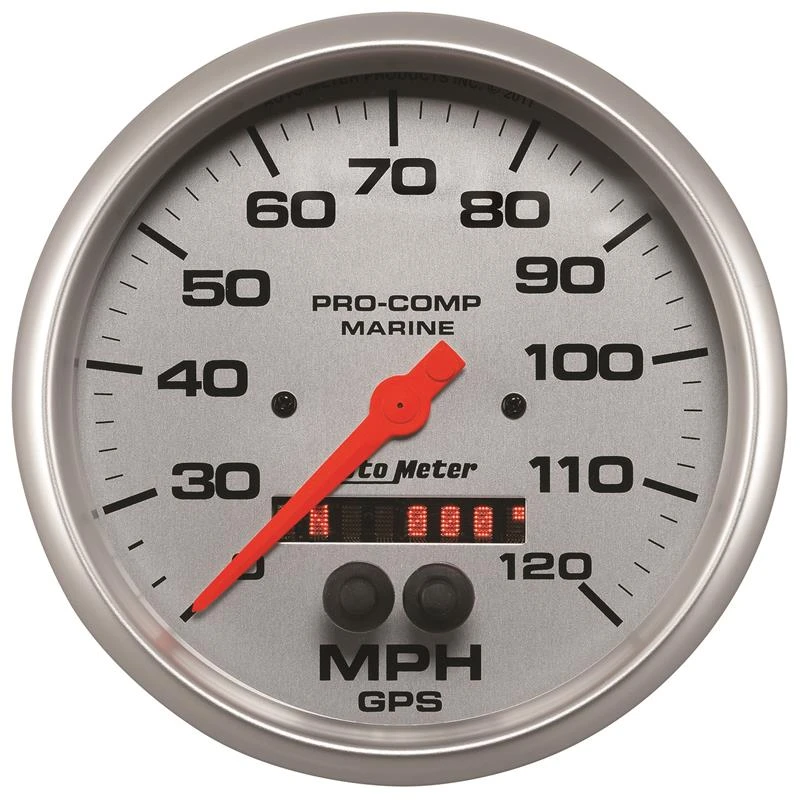 Autometer Marine Silber Ultra-Lite 5 Zoll 120 mph GPS Tachometer