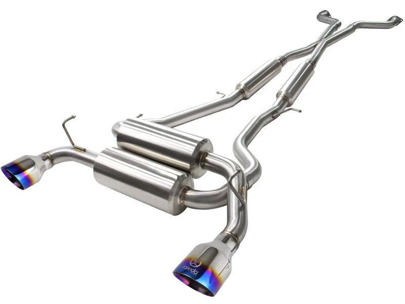 aFe Takeda 2-1/2 Zoll 304SS Cat-Back Auspuff Infiniti G37 08-13/Q60 14-15 V6-3.7 mit Blue Flame Endrohren