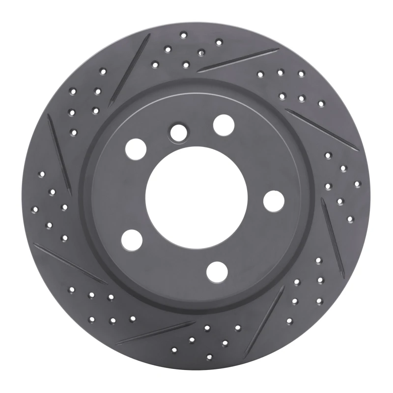 DFC 11-16 Mini Cooper Countryman Rear Left Drilled & Slotted Geoperformance Rotor