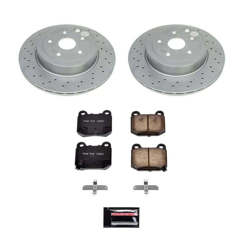 Power Stop Rear Z17 Coated Brake Kit for 2021 Subaru WRX (w/2 Piston Rear Calipers)