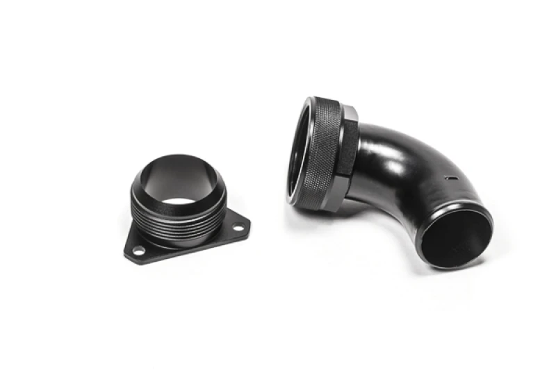 Radium Engineering FCST-X 3-Bolt Remote Mount Fill Neck - 24AN Elbow - 1.5in Barb