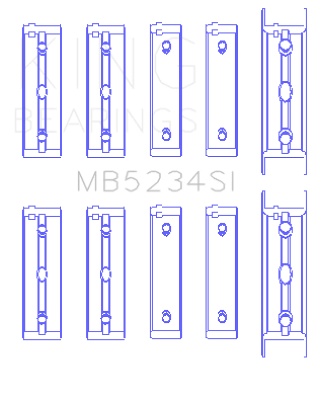 King Engine Bearings Subaru EJ20/EJ22/EJ25 (Size STD) Performance Main Bearing Set