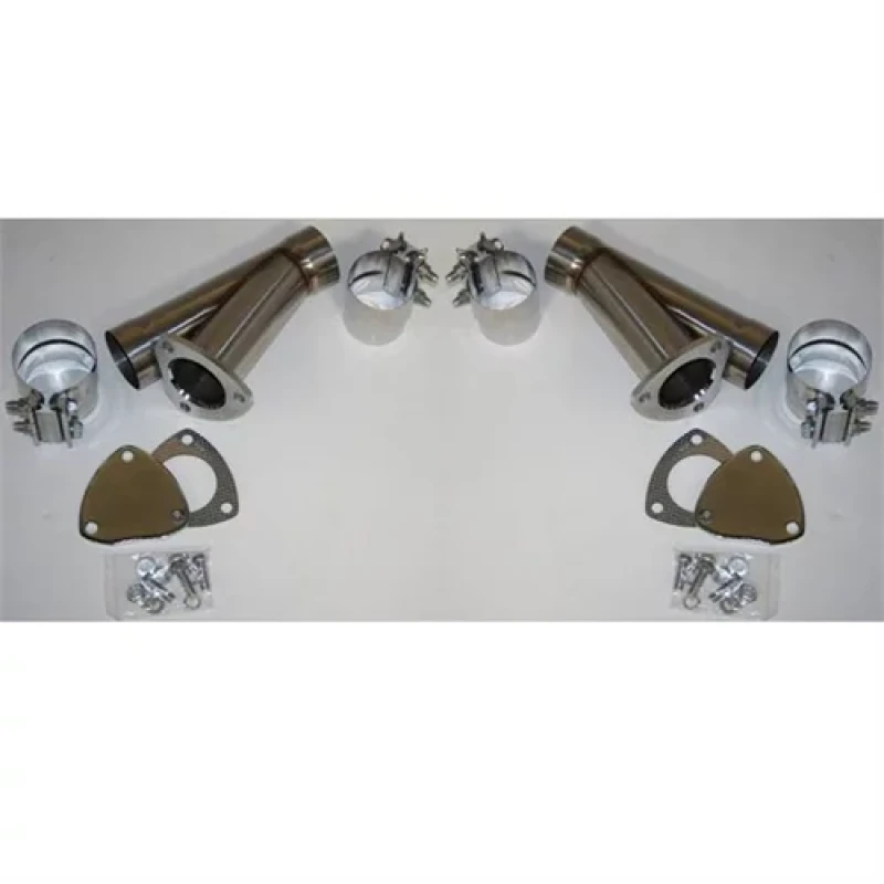 Granatelli 4.0in Stainless Steel Manual Dual Exhaust Cutout Kit w/Slip Fit & Band Clamps