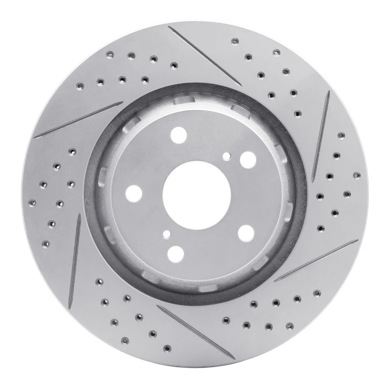 DFC 09-15 Toyota Venza Front Right Drilled & Slotted Geoperformance Rotor