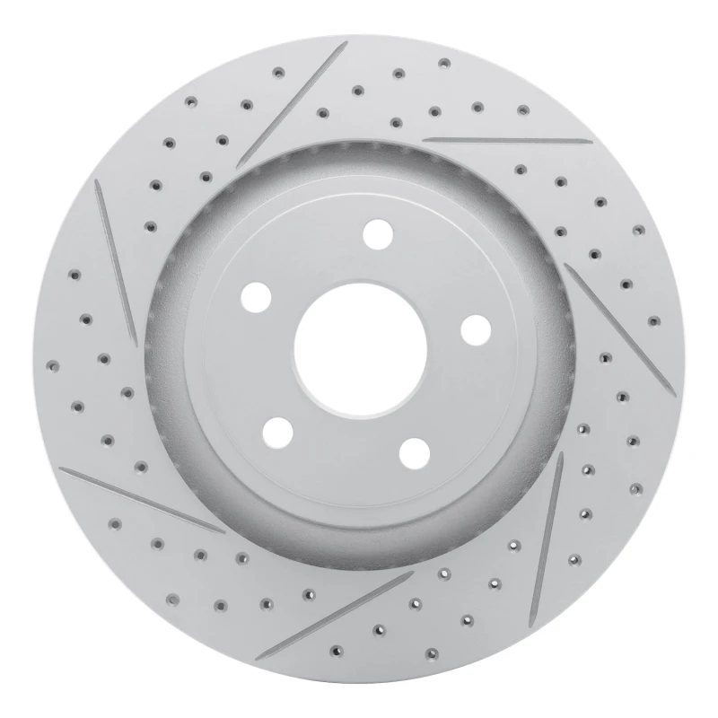 DFC 06-10 Jeep Grand Cherokee Front Left Drilled & Slotted Geoperformance Rotor