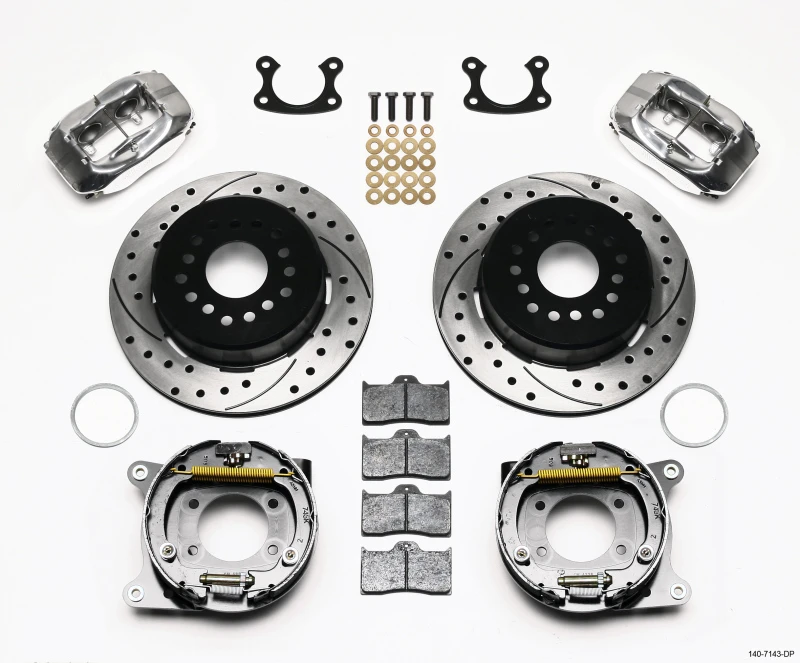 Wilwood Forged Dynalite P/S P-B Kit Drilled Polished Small Ford 2.66in Offset