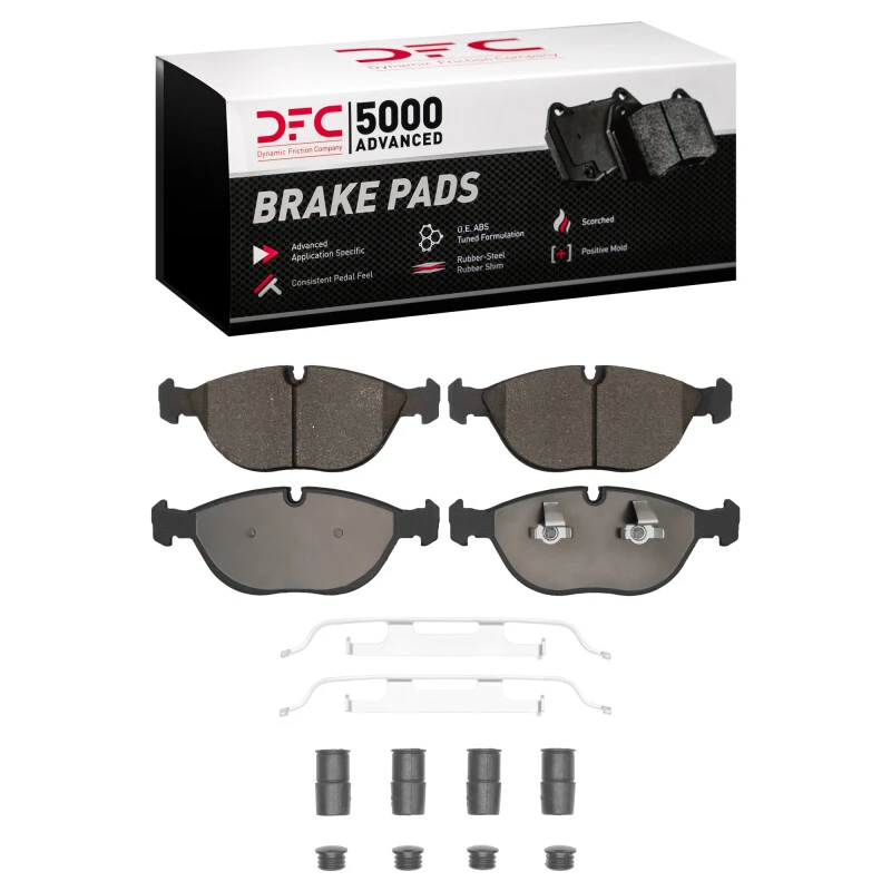 DFC 95-06 Audi TT Quattro Front 5000 Advanced Low Metallic Brake Pads and Hardware Kit