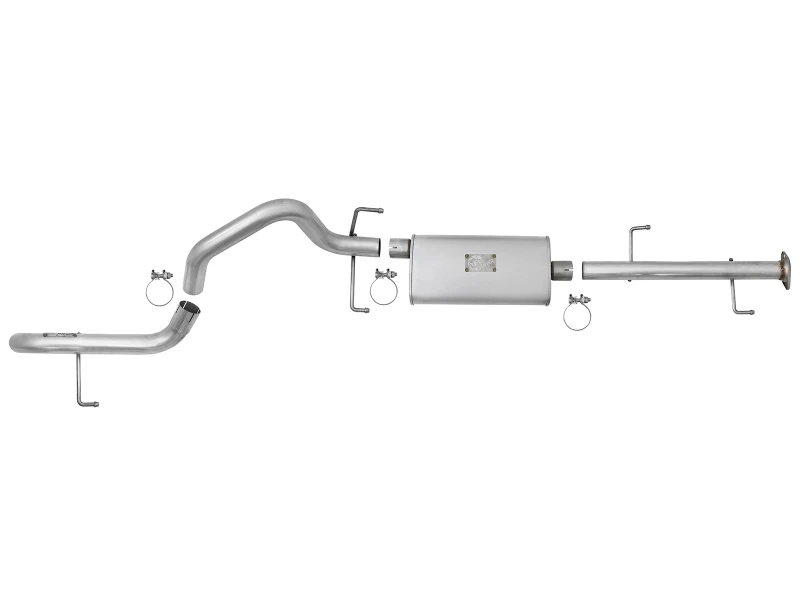 aFe Scorpion 2-1/2" Aluminisiertes Stahl Cat-Back Auspuffsystem 07-17 Toyota FJ Cruiser V6 4.0L