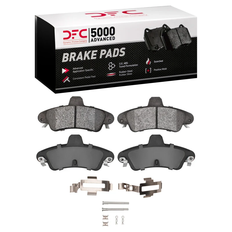 DFC 95-04 Ford Contour Rear 5000 Advanced Semi Metallic Brake Pads and Hardware Kit
