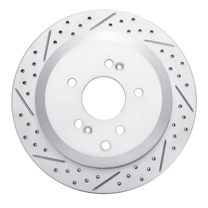 DFC 07-12 Hyundai Veracruz Rear Left Drilled & Slotted Geoperformance Rotor